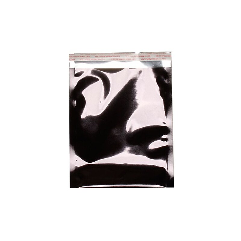 JAM Paper 6.25 x 7.875 Open End Catalog Foil Envelopes with Self-Adhesive Closure, Black, 25/Pack (1327706) image 1