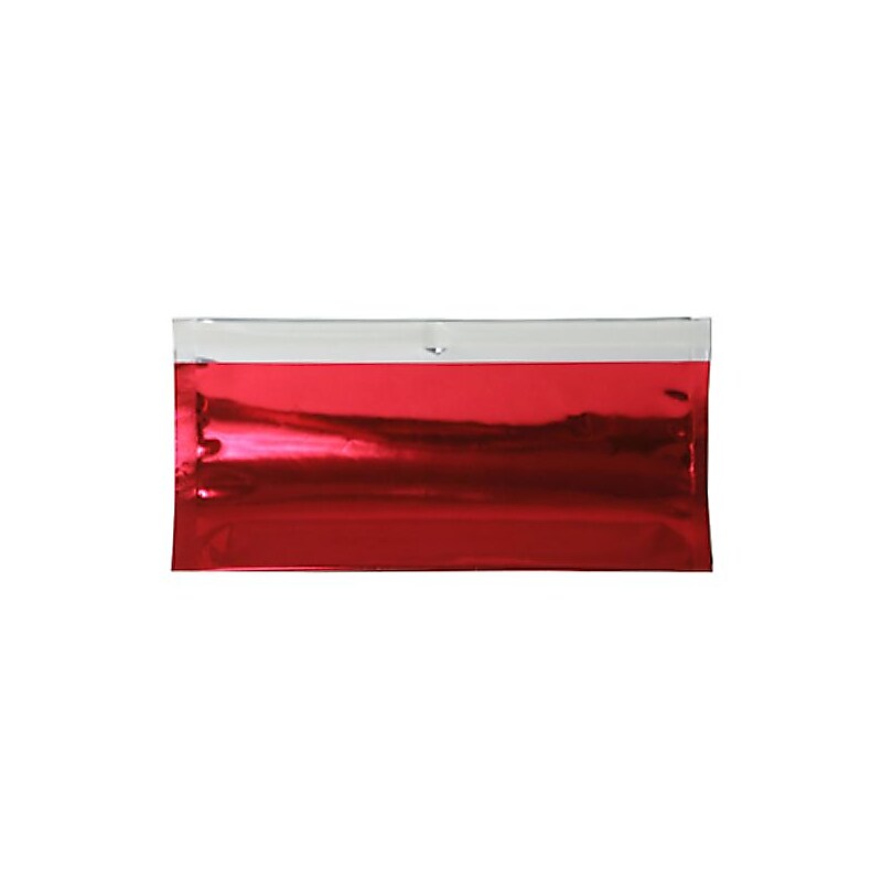 JAM Paper #10 Business Foil Envelopes with Self-Adhesive Closure, 4.125 x 9.5, Red, 25/Pack (1323307) image 1
