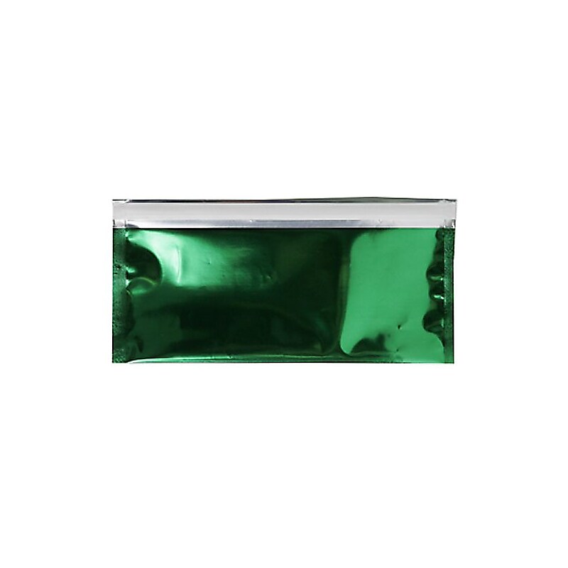 JAM Paper #10 Business Foil Envelopes with Self Adhesive Closure, 4.125 x 9.5, Green, 25/pack (1323308) image 1