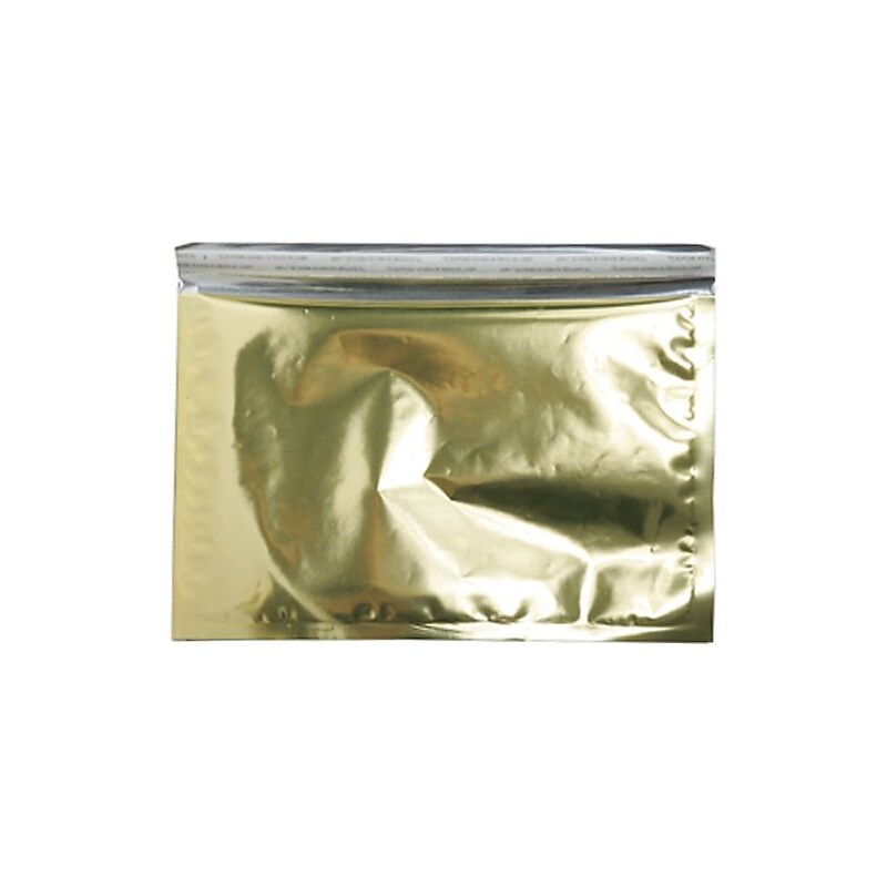 JAM Paper 6.125 x 9.5 Booklet Foil Envelopes with Self-Adhesive Closure, Gold, 100/Pack (01323285B) image 1