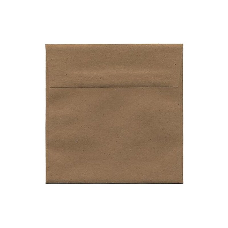 JAM Paper 6 x 6 Kraft Square Invitation Envelopes, Brown Kraft Paper Bag, Bulk 1000/Carton (LEKR502B) image 1
