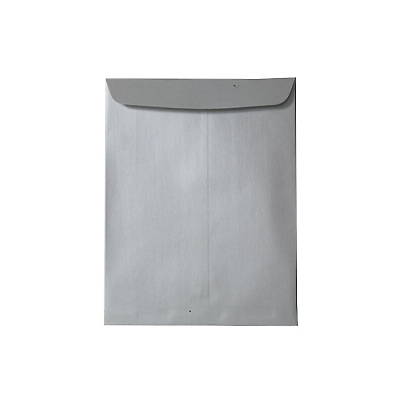 JAM Paper 10 x 13 Open End Catalog Metallic Envelopes, Stardream Silver, 100/Pack (V018324) image 1