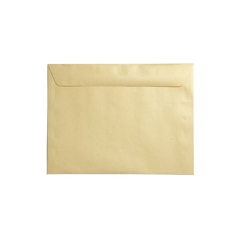 JAM Paper 9 x 12 Metallic Booklet Envelopes, Stardream Gold, Bulk 1000/Carton (v018321B) image 1