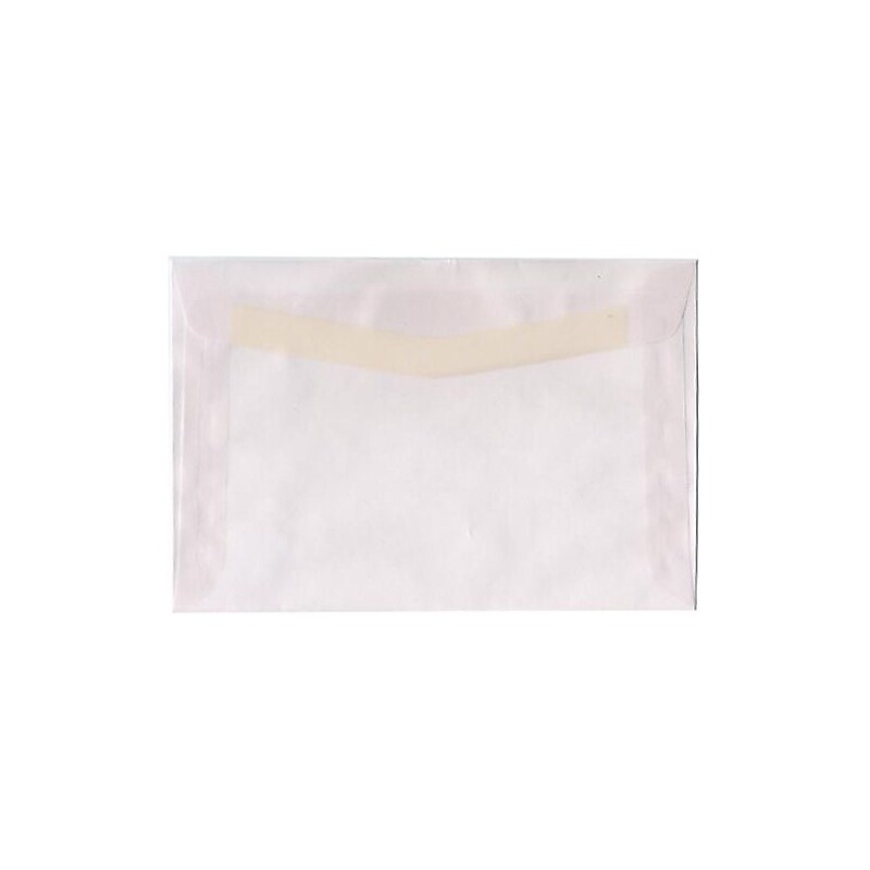 JAM Paper 6 x 9 Booklet Translucent Vellum Envelopes, Clear, Bulk 1000/Carton (80538B) image 1