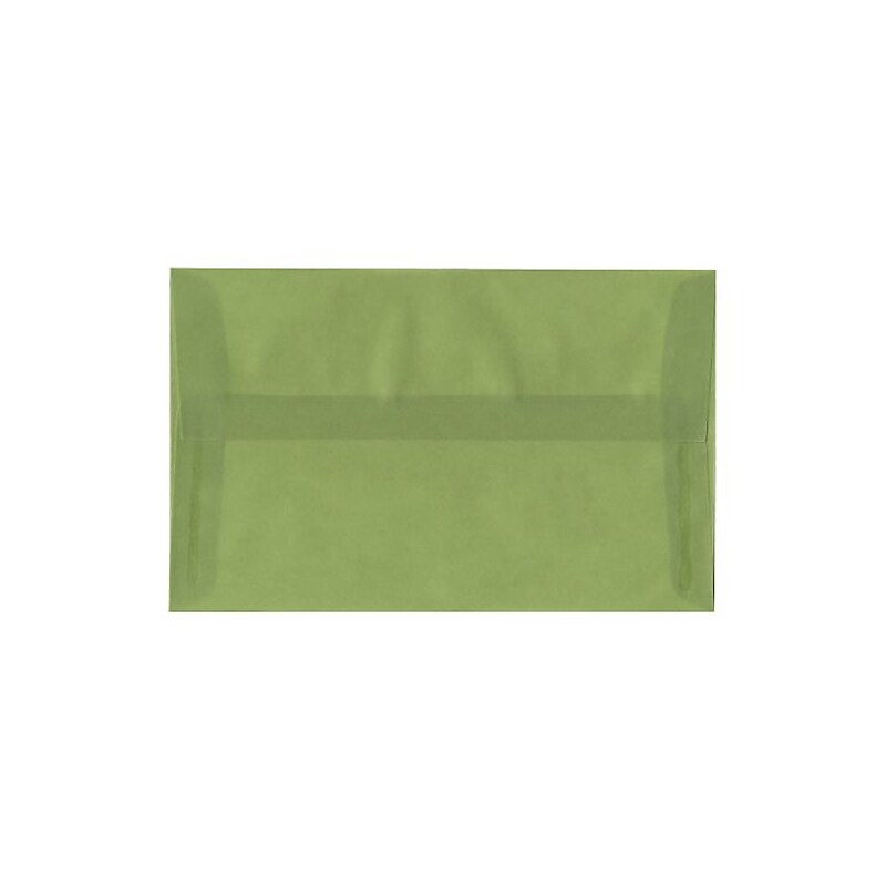 JAM Paper A10 Translucent Vellum Invitation Envelopes, 6 x 9.5, Leaf Green, 25/Pack (PACV853) image 1