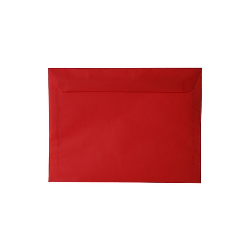JAM Paper 9 x 12 Booklet Translucent Vellum Envelopes, Primary Red, 25/Pack (1592187) image 1