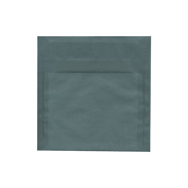 JAM Paper 8.5 x 8.5 Square Translucent Vellum Invitation Envelopes, Ocean Blue, 25/Pack (PACV532) image 1
