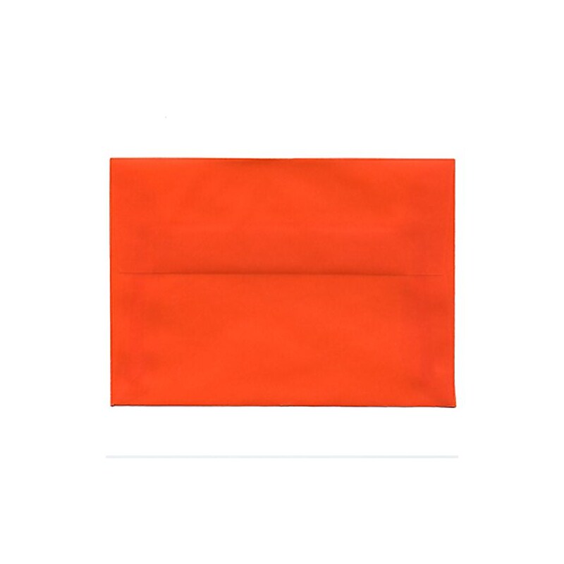 JAM Paper 4Bar A1 Translucent Vellum Invitation Envelopes, 3.625 x 5.125, Orange, 25/Pack (1591617) image 1