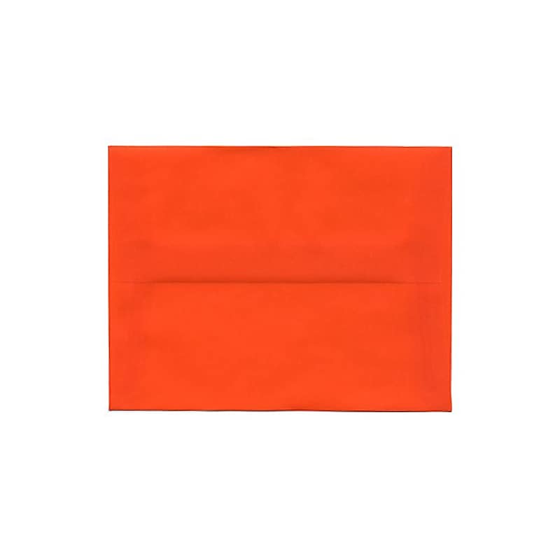 JAM Paper A2 Translucent Vellum Invitation Envelopes, 4.375 x 5.75, Orange, 25/Pack (PACV619) image 1