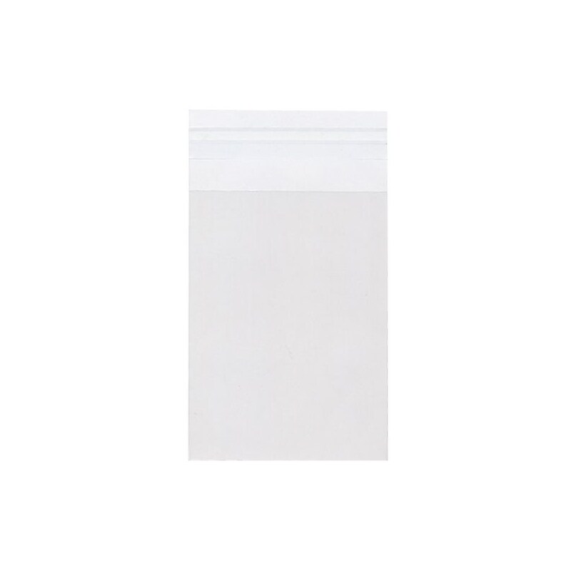 JAM Paper Cellophane Envelope with Self-Adhesive Closure, 4Bar A1, 3.8125 x 5.1875, Clear, 1000/Carton (4BARCELLOB) image 1