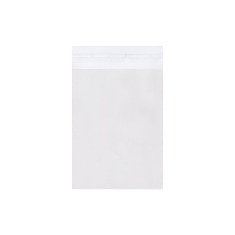 JAM Paper Cellophane Envelope with Peel & Seal Closure, A7, 5.4375 x 7.375, Clear, 100/Pack (A7CELLO) image 1