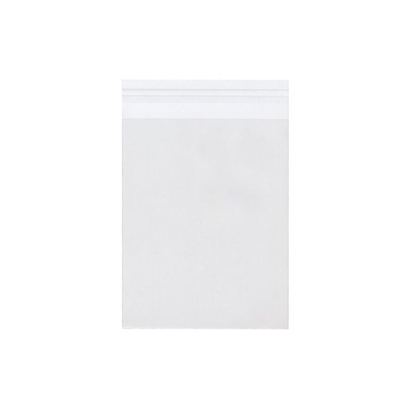 JAM Paper Cellophane Envelope with Peel & Seal Closure, 6.4375 x 8.25, Clear, 100/Pack (A8CELLO) image 1