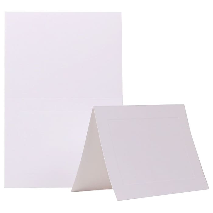 JAM Paper® Blank Foldover Cards, A7 Size, 5 x 6 5/8, White Panel