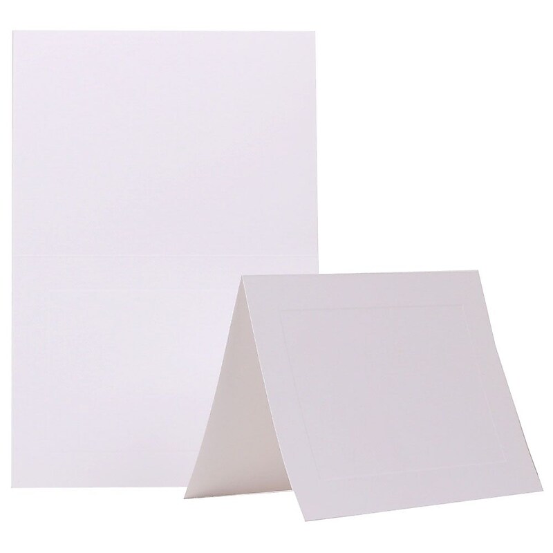 JAM Paper® Blank Foldover Cards, A7 Size, 5 x 6 5/8, Ivory Panel, 25/Pack (309943C) image 1