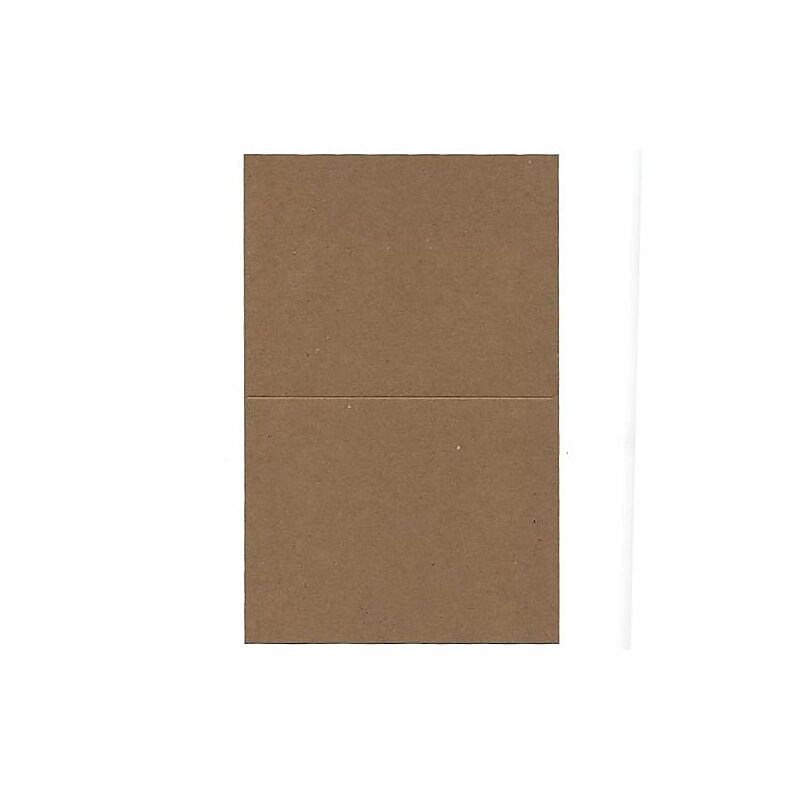 JAM Paper® Blank Foldover Cards, A2 Size, 4 3/8 x 5 7/16, Brown Kraft Paper Bag Recycled, 25/Pack (530910828) image 1