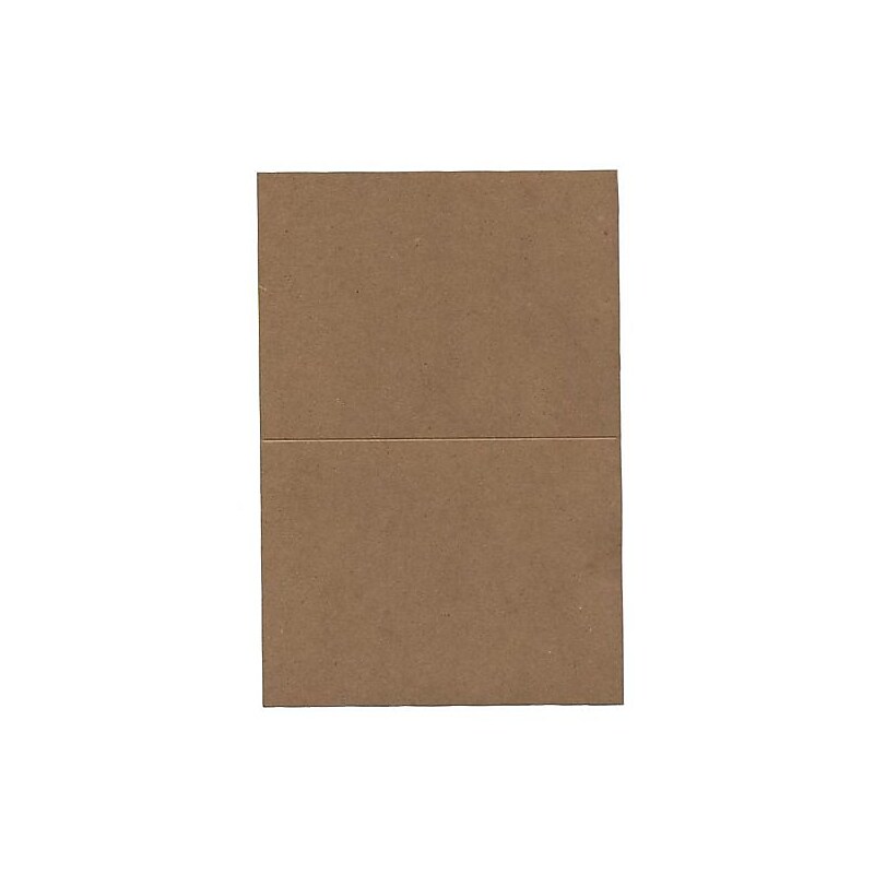 JAM Paper® Blank Foldover Cards, A6 Size, 4 5/8 x 6 1/4, Brown Kraft Paper Bag Recycled, 25/Pack (530910831) image 1