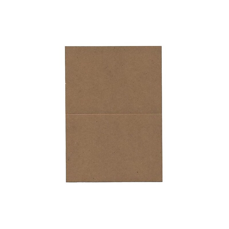 JAM Paper® Blank Foldover Cards, A7 Size, 5 x 6 5/8, 60lb Brown Kraft Recycled, 500/Pack (530910832B) image 1