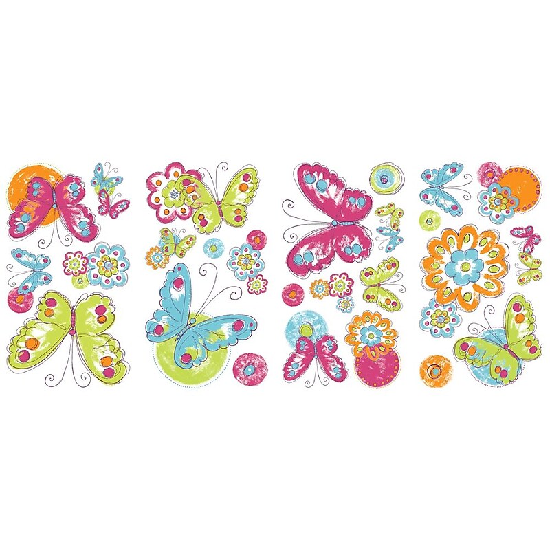 RoomMates Brushwork Painted Butterfly Peel and Stick Wall Decal image 1