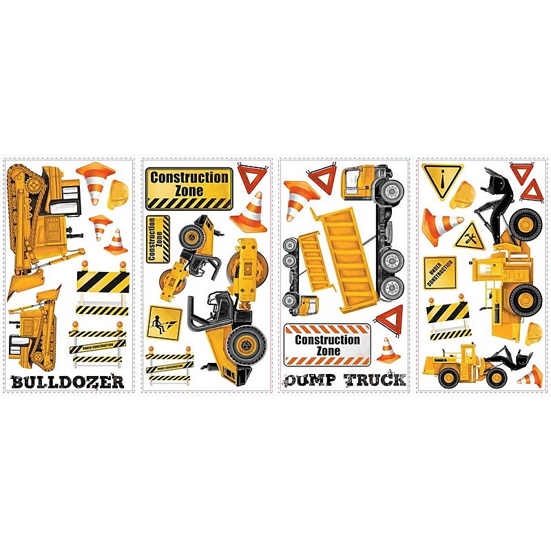 RoomMates Peel and Stick Wall Decal, Construction Trucks image 1