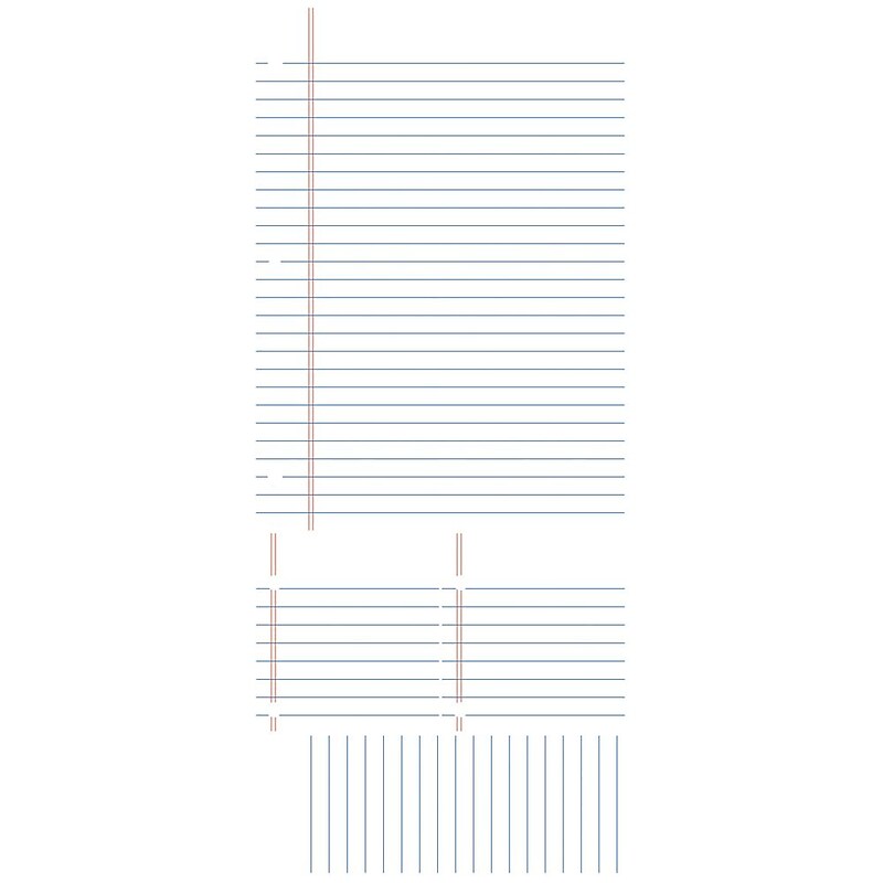 RoomMates Notebook Paper Dry Erase Peel and Stick Giant Wall Decal, White image 1