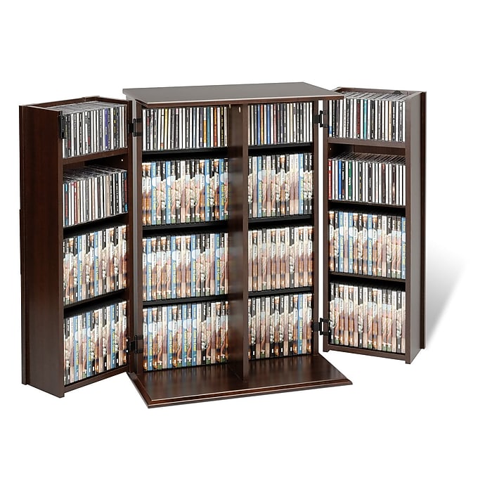 Prepac™ Locking Media Storage Cabinet With Shaker Doors, Espresso