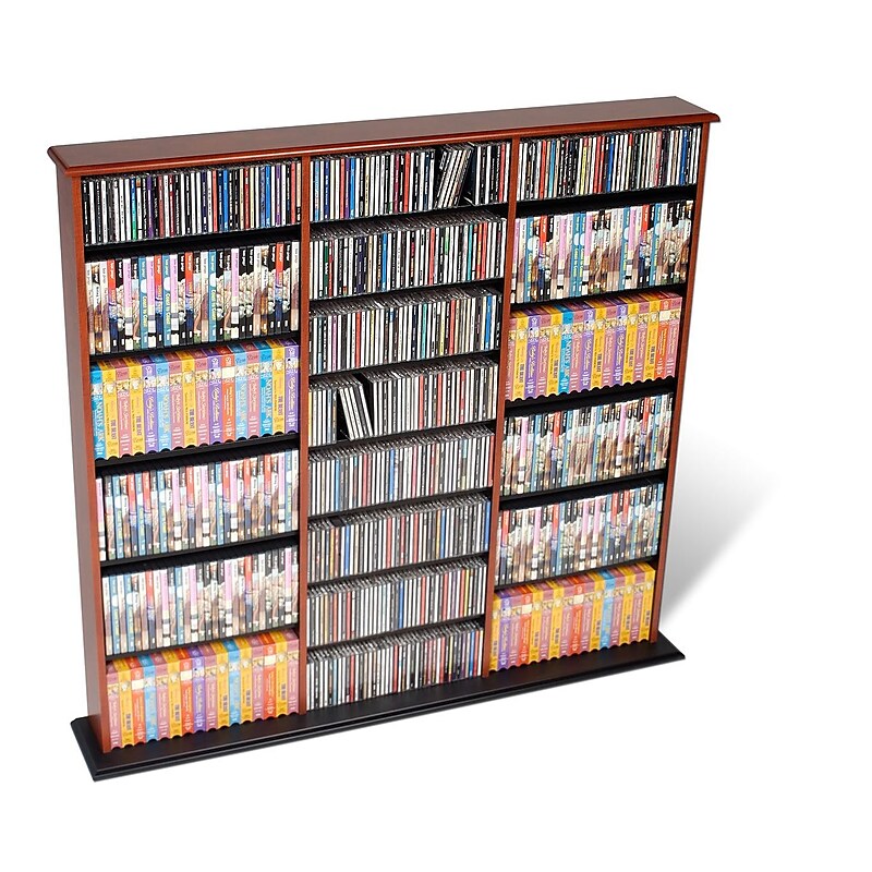 Prepac™ Triple Width Wall Storage, Cherry and Black image 1