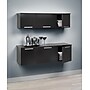 Prepac™ Coal Harbor Wall Mounted Hutch, 13"H x 47.25"W x 12"D, Black~#|#~m000070281_sc7