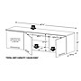 Prepac™ Coal Harbor Wall Mounted Hutch, 13"H x 47.25"W x 12"D, Black~#|#~m000070282_sc7
