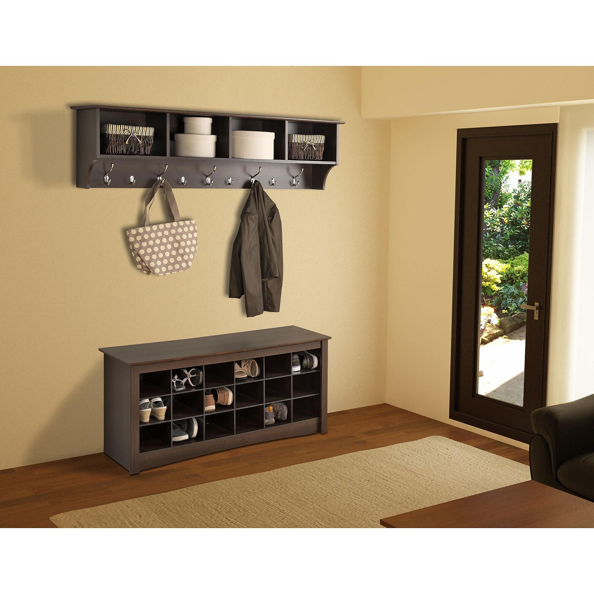 Prepac Wide Hanging Entryway Shelf, 60″ x 11.5″, Espresso Sansujyuku sansujyuku.com