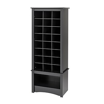 Prepac™ 61.25" Tall Shoe Cubbie Cabinet, Black