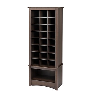 Prepac™ 61.25" Tall Shoe Cubbie Cabinet, Espresso