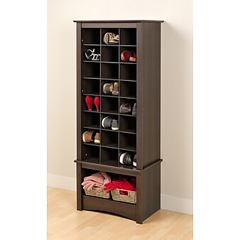 Prepac™ 61.25" Tall Shoe Cubbie Cabinet, Espresso