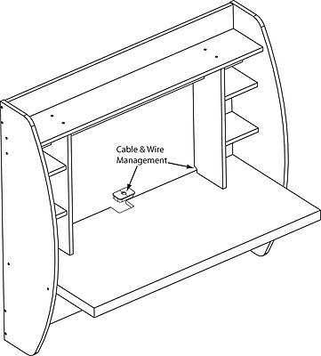 Prepac Wall Mounted Floating Desk With Storage White Wehw 00 1 At Staples