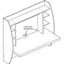Prepac 42'' W L-Shape Metal Contemporary Wall Mounted Desk, Black (BEHW-0200-1)~#|#~m000070377_sc7