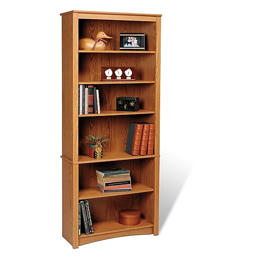 Prepac 6 Shelf Bookcase Oak Staples