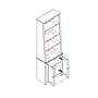 Prepac™ Tall Slant Back Bookcase With 2 Shaker Doors, Espresso~#|#~m000070437_sc7