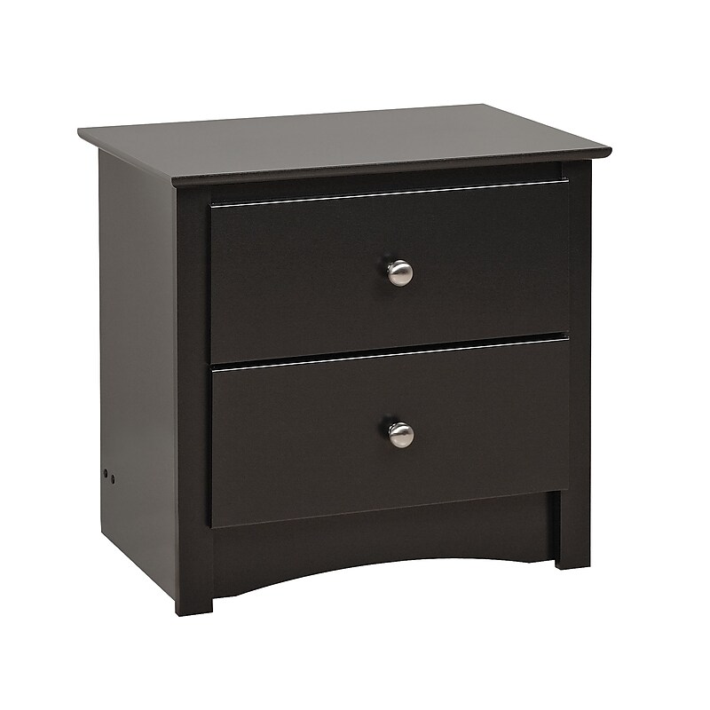Prepac™ 21.75" Sonoma 2 Drawer Nightstand, Black image 1