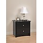 Prepac™ 21.75" Sonoma 2 Drawer Nightstand, Black~#|#~m000070440_sc7