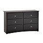 Prepac™ Sonoma Composite Wood Children's 6 Drawer Dresser, Black~#|#~m000070463_sc7