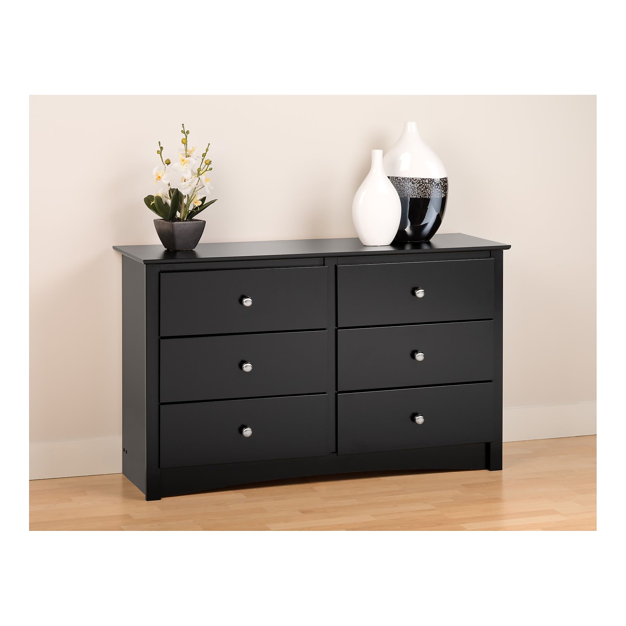Prepac Sonoma Composite Wood Children’s 6 Drawer Dresser, Black Sansujyuku sansujyuku.com