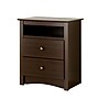 Prepac™ 28" Fremont Tall 2 Drawer Nightstand With Open Shelf, Espresso~#|#~m000070469_sc7