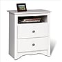 Prepac™ 28" Monterey Tall 2 Drawer Nightstand With Open Shelf, White~#|#~m000070482_sc7