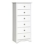 Prepac™ 53.25" Monterey Tall 6 Drawer Chest, White~#|#~m000070489_sc7