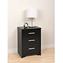 Prepac™ 27" Coal Harbor 3 Drawer Tall Nightstand, Black~#|#~m000070528_sc7