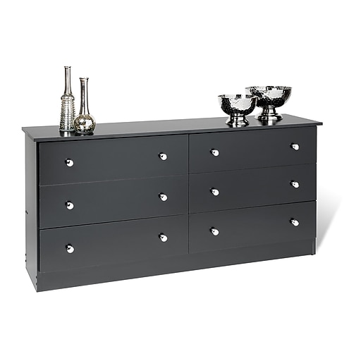 Shop Staples For Prepac 28 25 Edenvale 6 Drawer Dresser Black