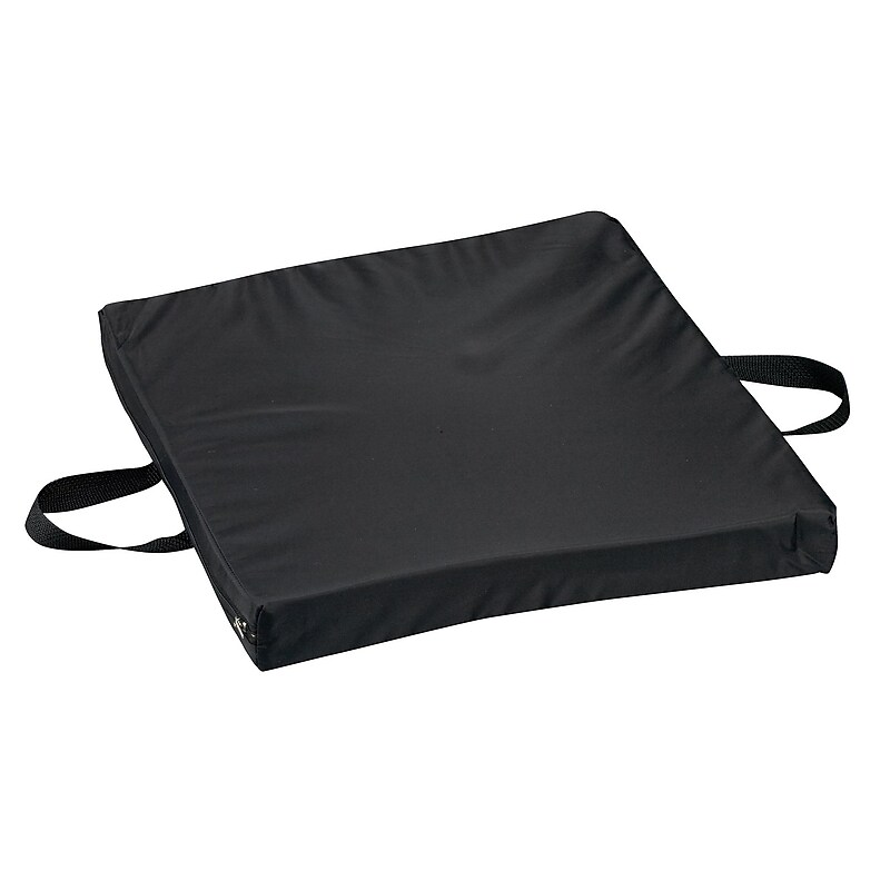 DMI® 16" x 18" x 2" Gel Foam Flotation Cushion, Oxford Nylon Cover, Nylon Black image 1