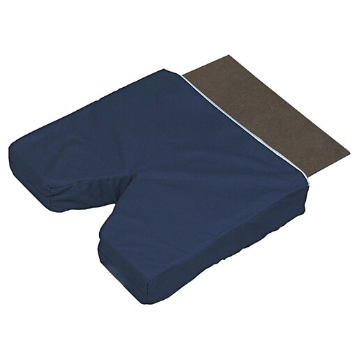DMI Polyurethane Foam Coccyx Seat Cushion W/ Masonite, 16" x 18" x 3