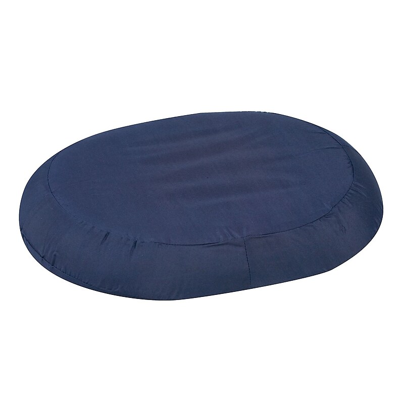 DMI 18" x 15" x 3" Foam Contoured Ring Cushion, Polyester/Cotton Cover, Navy (513-8018-2400) image 1