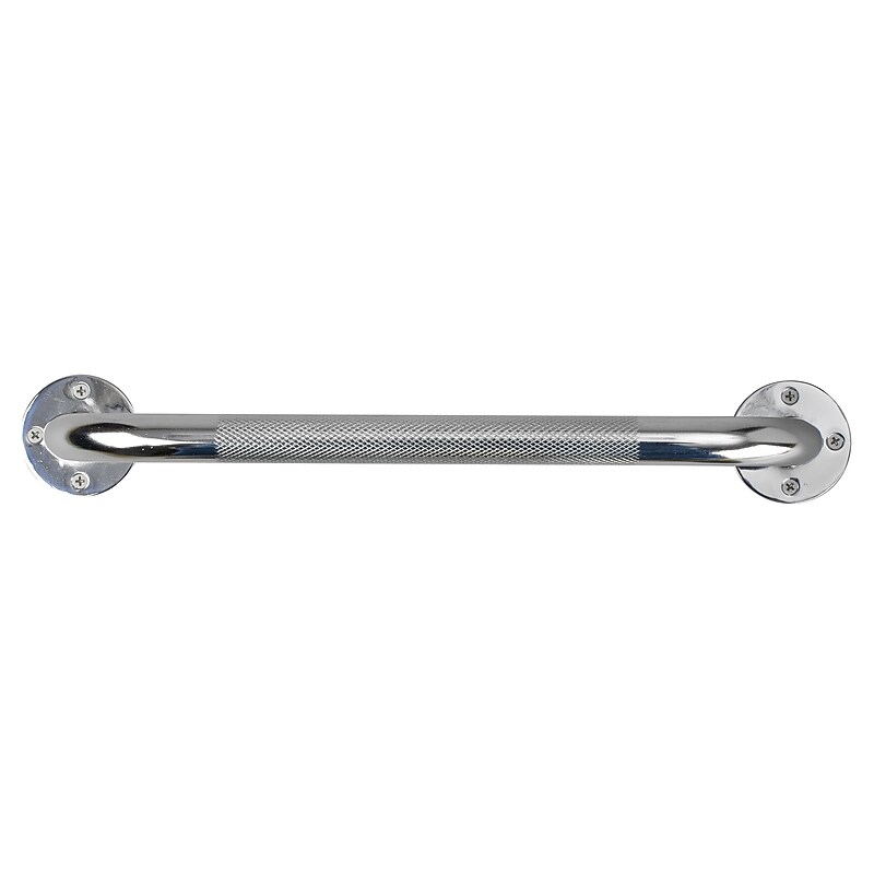 DMI 16" Institutional Steel Knurled Grab Bar, Silver (521-1530-0616) image 1