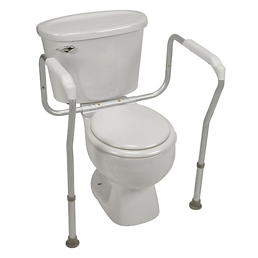 HealthSmart™ 250 lbs. Toilet Safety Adjustable Arm Support With BactiX